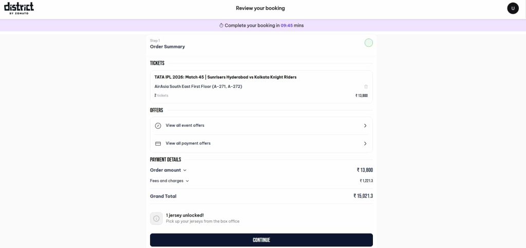 Review order summary