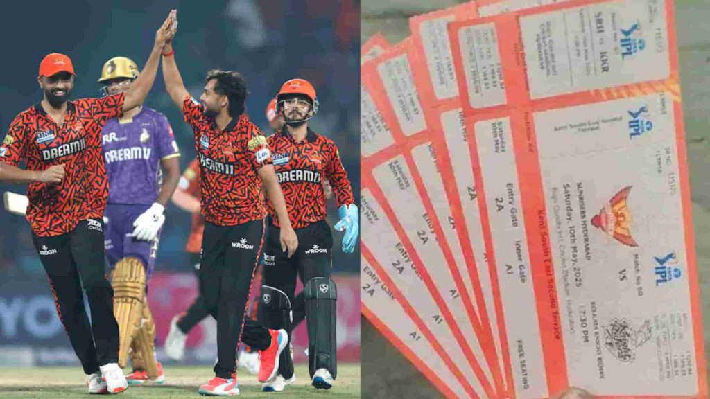 SRH vs KKR IPL 2026 Match 45 Tickets
